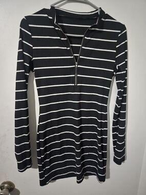 Striped Black and White Dress